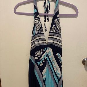 Backless Boho Halter Maxi